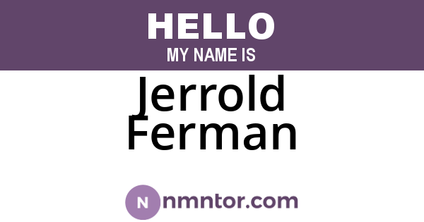 Jerrold Ferman