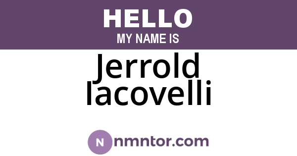 Jerrold Iacovelli