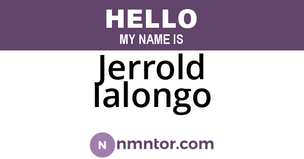 Jerrold Ialongo
