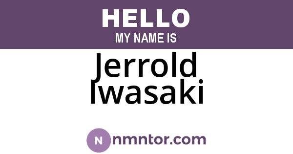 Jerrold Iwasaki