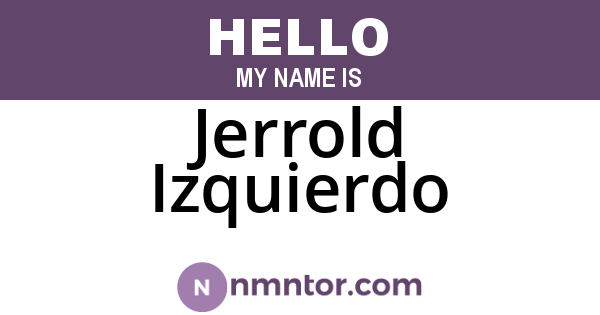 Jerrold Izquierdo