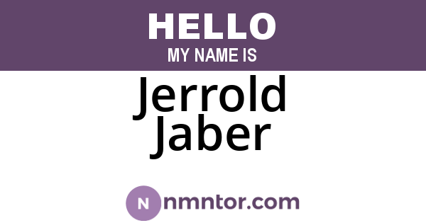 Jerrold Jaber