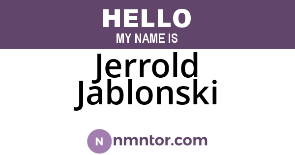 Jerrold Jablonski