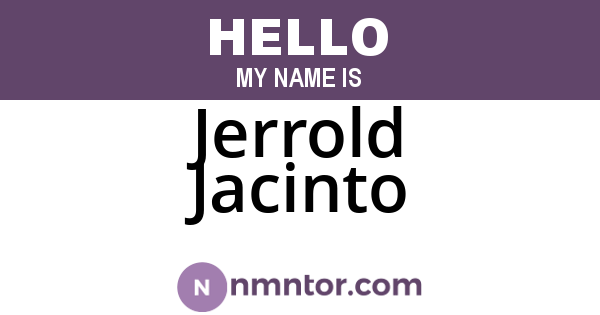 Jerrold Jacinto
