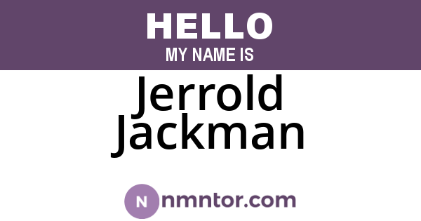 Jerrold Jackman