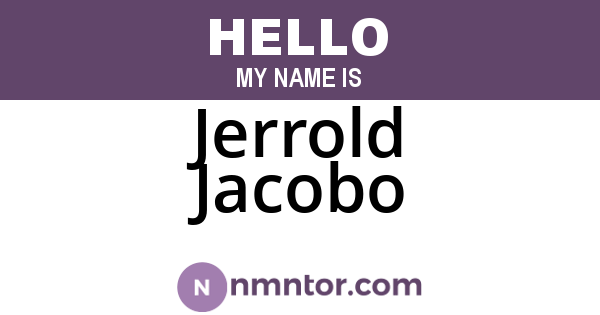 Jerrold Jacobo