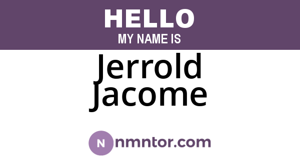Jerrold Jacome
