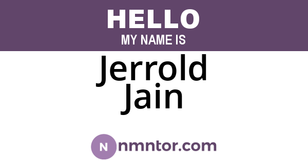 Jerrold Jain