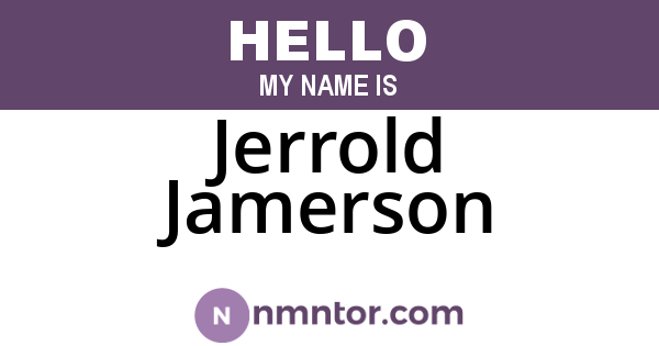 Jerrold Jamerson