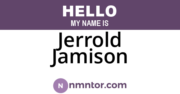 Jerrold Jamison