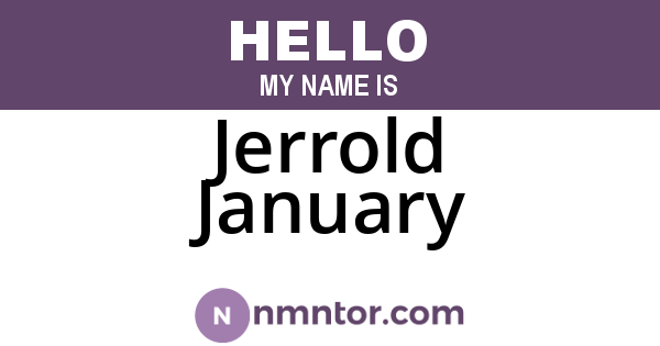 Jerrold January