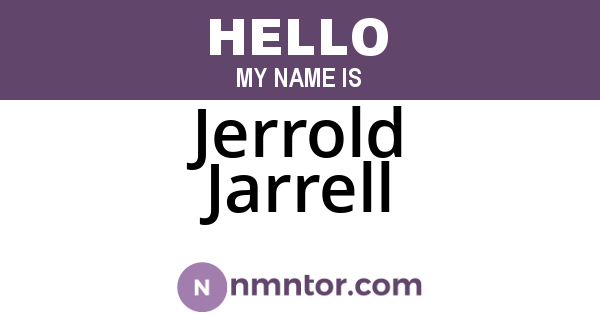 Jerrold Jarrell