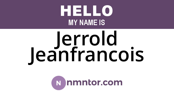 Jerrold Jeanfrancois