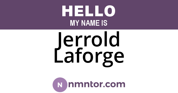 Jerrold Laforge