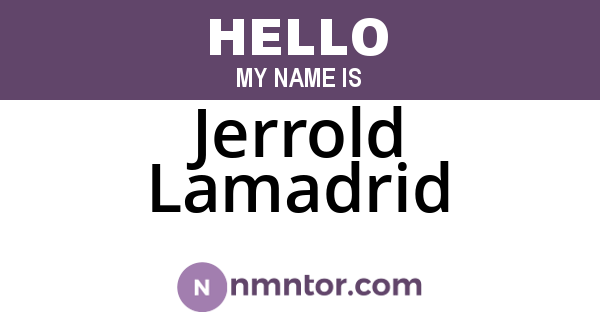 Jerrold Lamadrid