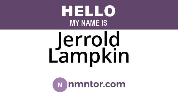 Jerrold Lampkin