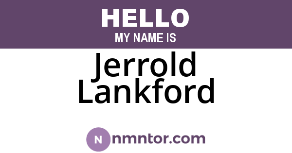 Jerrold Lankford