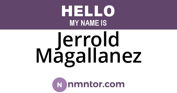Jerrold Magallanez