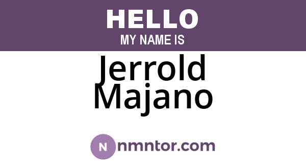 Jerrold Majano