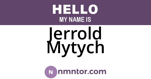 Jerrold Mytych