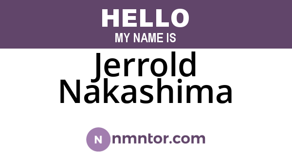 Jerrold Nakashima