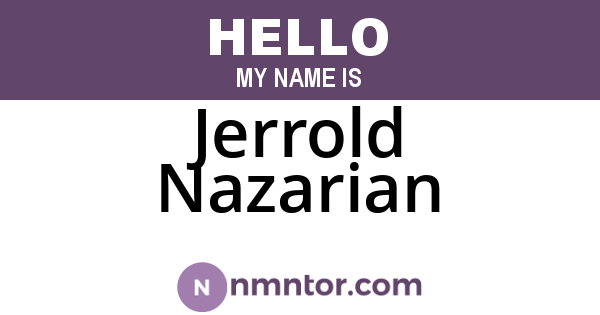 Jerrold Nazarian
