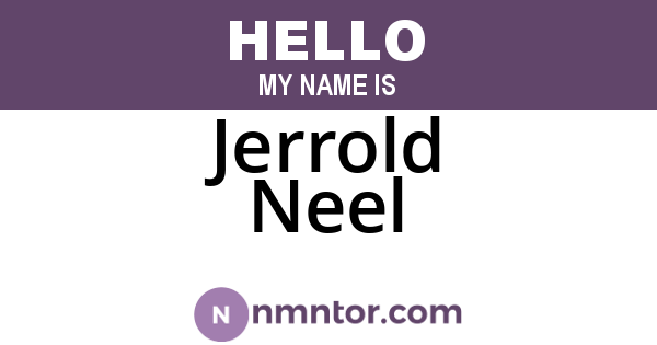 Jerrold Neel