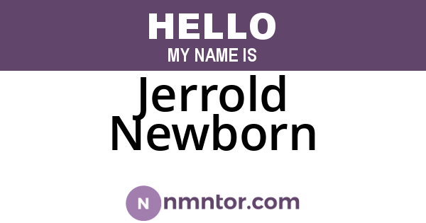 Jerrold Newborn