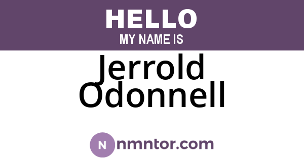 Jerrold Odonnell