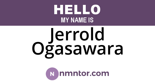 Jerrold Ogasawara