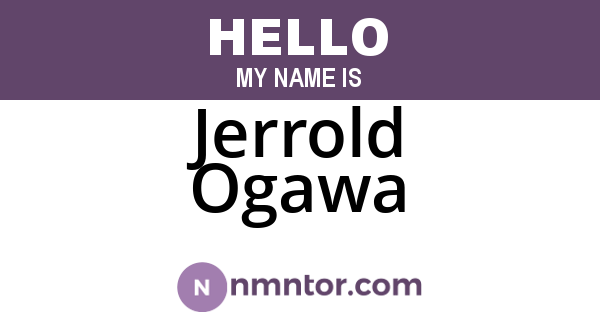 Jerrold Ogawa