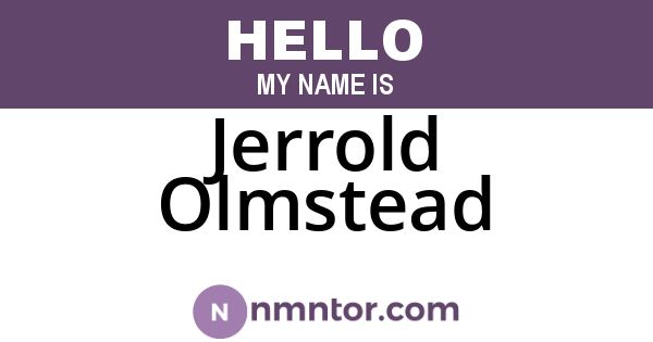Jerrold Olmstead