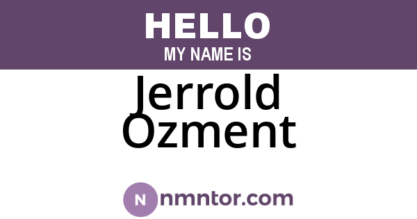 Jerrold Ozment