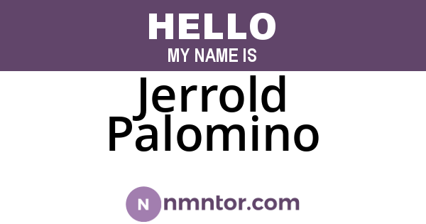 Jerrold Palomino