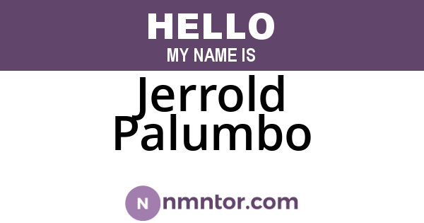 Jerrold Palumbo