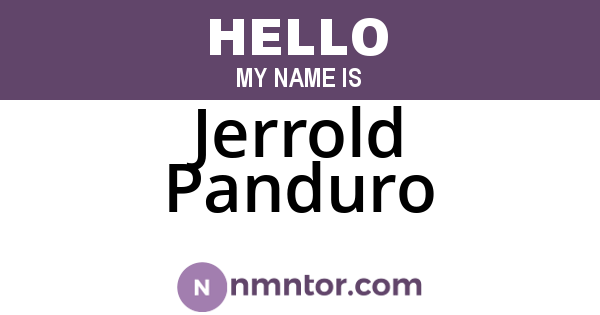 Jerrold Panduro