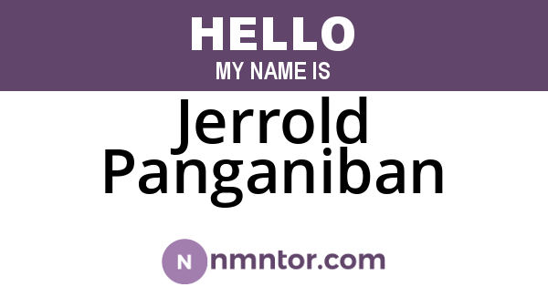 Jerrold Panganiban