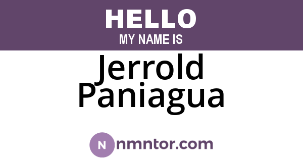 Jerrold Paniagua