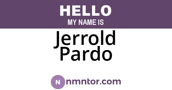 Jerrold Pardo