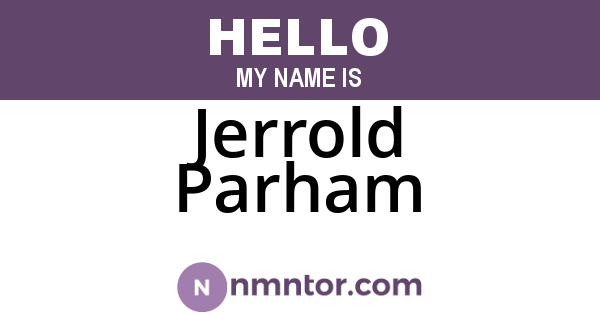 Jerrold Parham
