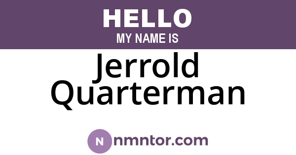 Jerrold Quarterman