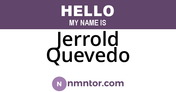 Jerrold Quevedo