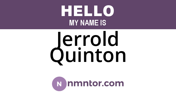 Jerrold Quinton