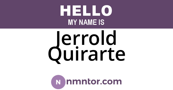 Jerrold Quirarte