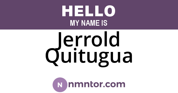 Jerrold Quitugua