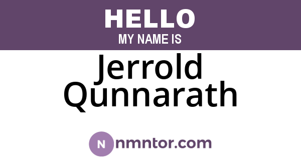 Jerrold Qunnarath