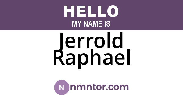 Jerrold Raphael