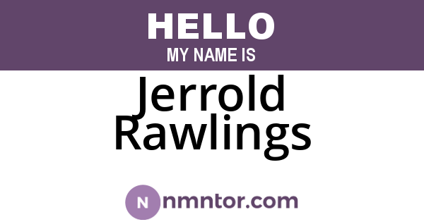 Jerrold Rawlings