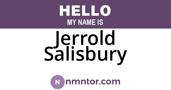 Jerrold Salisbury