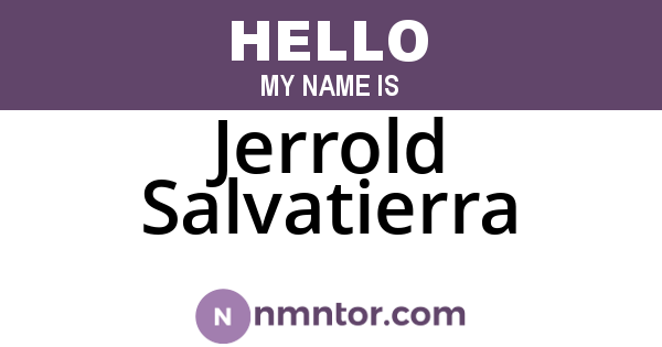 Jerrold Salvatierra